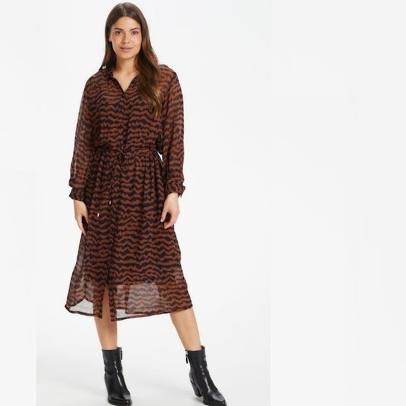 Part Two Tie Waist EsminePW Dress - Picture 1 of 7